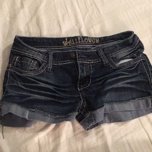 Dark denim shorts